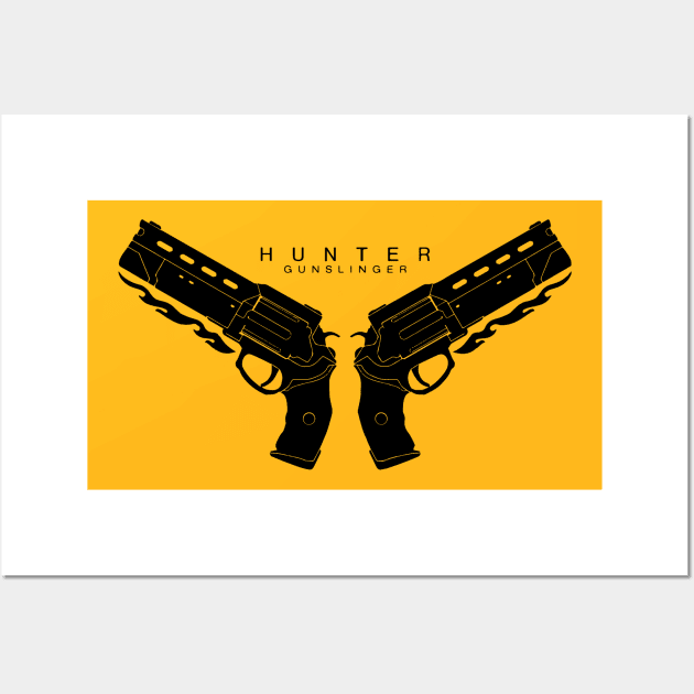 Hunter - Gunslinger (Black) Wall Art by GraphicTeeShop